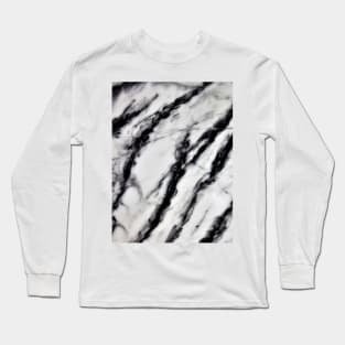 White Marble Long Sleeve T-Shirt